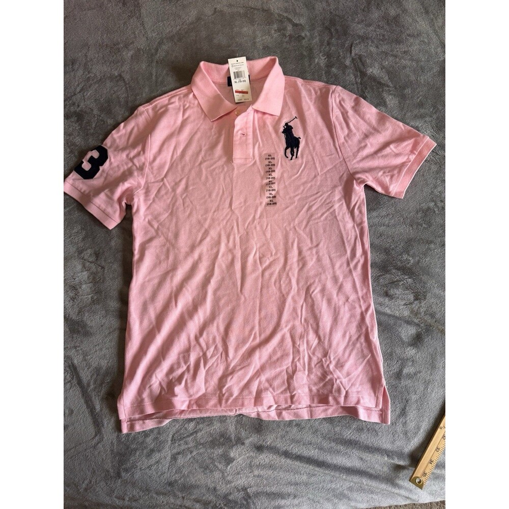Polo Ralph Lauren Polo Shirt Mens XL Pink Big Pony Classic Fit Cotton Top
